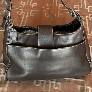 Coach Chocolate Brown Leather Hobo Shoulder Bag